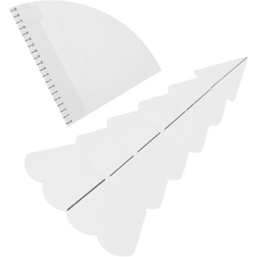 (L) DIY Sewing Ruler Template Set, Sewing Pattern Template Ideal Gift Clear Easy Handwork Sewing for Bowl Mats (M)