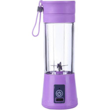 (Purple) Milkshake Blender with Three-dimensional Sharp Blade, 0.1gallon Vegetable Chopper USB Rechargeable, Smoothie Blender for Soups, Sauces