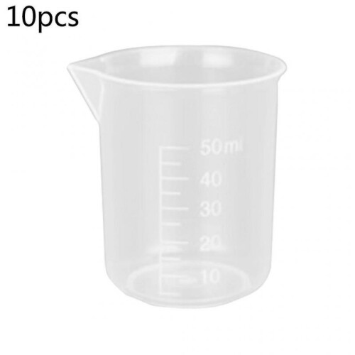 (50ml) 10pcs Plastic Measuring Cup Resin Epoxy Pouring Cup 50ml/100ml/150ml/250ml 1