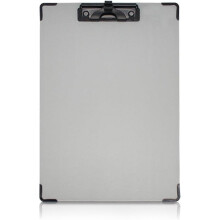 (Grey) A4 Pvc Conference Clipboard Signature Pad With Pen Holder For Business Meeting File Documents, Black