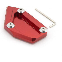 (red) Racing Aluminummotorcycle Sidestand Plate Kickstand Extension Pad Compatible With Dl650 V-strom 2012-2019