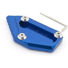 (blue) Racing Aluminummotorcycle Sidestand Plate Kickstand Extension Pad Compatible With Dl650 V-strom 2012-2019