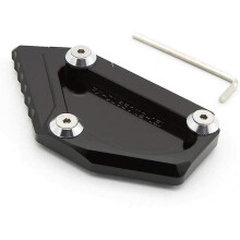 (black) Racing Aluminummotorcycle Sidestand Plate Kickstand Extension Pad Compatible With Dl650 V-strom 2012-2019
