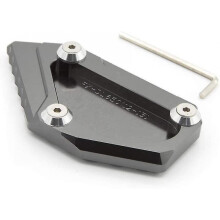 (gray) Racing Aluminummotorcycle Sidestand Plate Kickstand Extension Pad Compatible With Dl650 V-strom 2012-2019