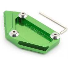 (green) Racing Aluminummotorcycle Sidestand Plate Kickstand Extension Pad Compatible With Dl650 V-strom 2012-2019