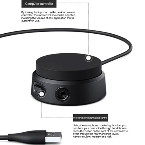 Headphone USB Control Line for A10 A40 QC35 II QC45 for Hear 1