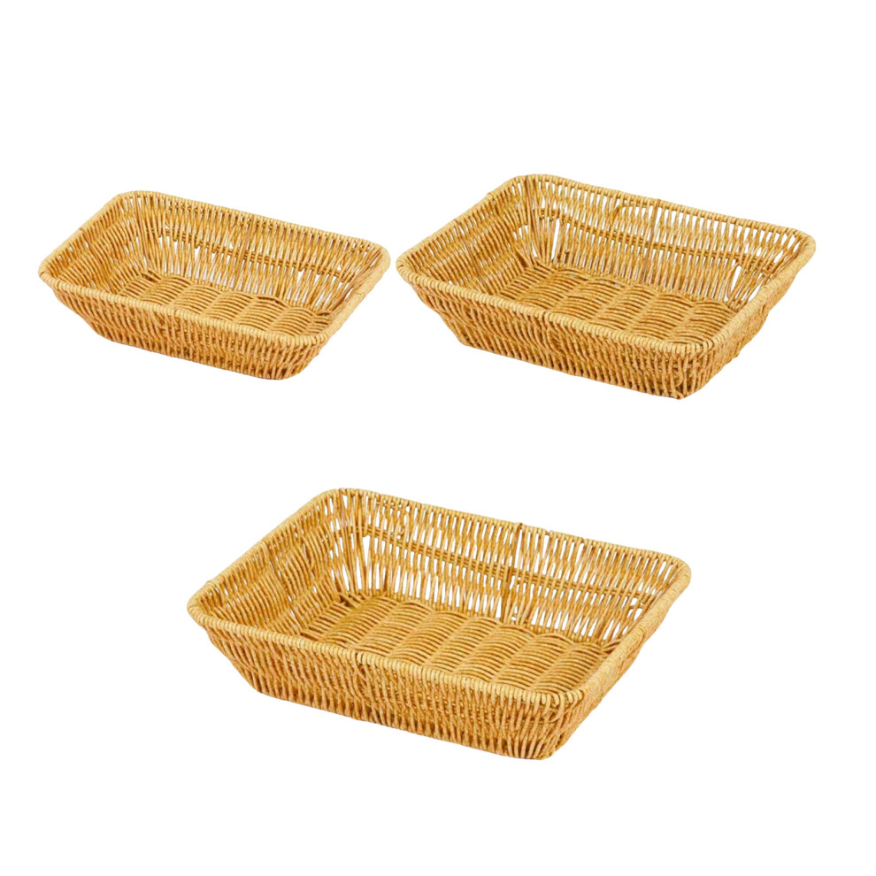 Delicate Rectangular Bread Basket Durable Woven Bread Fruit