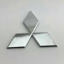 Auto Emblem ABS Badge 3D Logo Car Grill and Trunk Decoration Silver-M M Silver for Mitsubishi Eclipse Cross