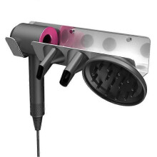 (A) Hair dryer wall mount with hair dryer rack hook for Dyson Supersonic hair dryer, bathroom toilet storage rack