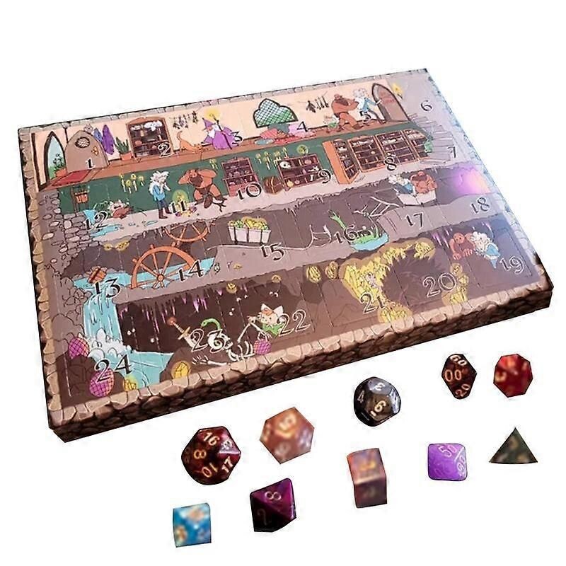 LaVami Calendrier de l'Avent 2023 avec dés - Donjons et Dragons - Calendrier de l'Avent DND 2023 - Pour D&D Donjons et Dragons Pathfinder, amateurs de jeux (1 pièce LaVami Calendrier de l'Avent 2023 avec dés - Donjons et Dragons - Calendrier de l'Avent DND 2023 - Pour D&D Donjons et Dragons Pathfinder, amateurs de jeux (1 pièce