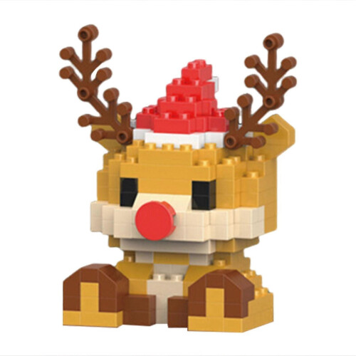 Mini Building Blocks babbo natale modello natale Micro mattoni blocco pupazzo di neve decorazione regalo per bambini Puzzle assemblaggio giocattoli  26