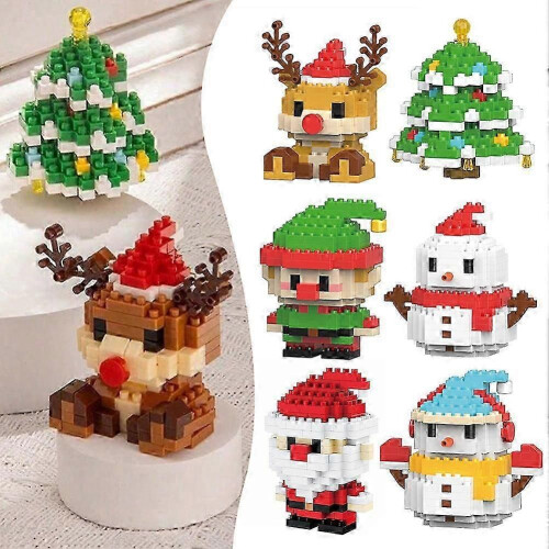 MEIEST Set Blocchi Costruzione Babbo Natale Con Luci – 1630 Pezzi – Modello 13,5 Cm - 6