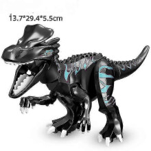 (Black protohorned stegosaurus) Chalk Paleontology Savage Beast Building Block Dinosaur Children's Assembly Toy-red Tall Horned Taurus Banmo