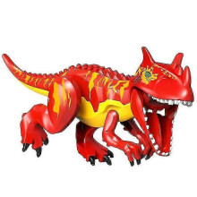 (Red tall horned Taurus) Chalk Paleontology Savage Beast Building Block Dinosaur Children's Assembly Toy-red Tall Horned Taurus Banmo