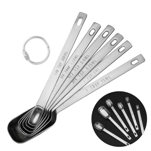6 Piece Measuring Spoon Set for Precise Measurements Stainless 2
