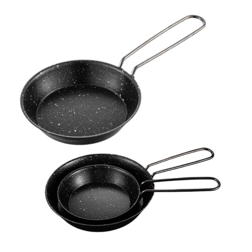 3Pcs Stainless Steels Frying Pans Nonstick Skillets Practical