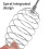 Stainless Steel Spirals Spring Whisk Eggs Beater Manual Press 8