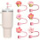 6 Pack Silicone Straw Caps Decorative Accessaries Flower Straw 2