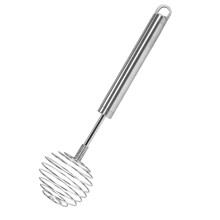 Stainless Steel Spirals Spring Whisk Eggs Beater Manual Press
