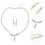1 Set Perlenhalskette Ohrringe Geschenk Legierung 5