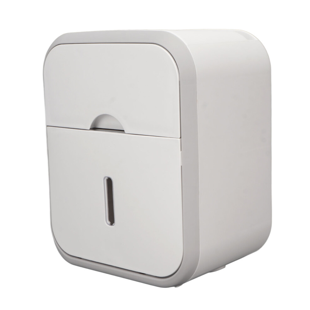 Wall Mount Waterproof Paper Towel Box, Punch-Free Plastic Toilet Holder