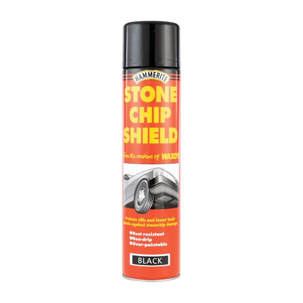 Hammerite 5092832 Stone Chip Shield Black 600ml (Aerosol)