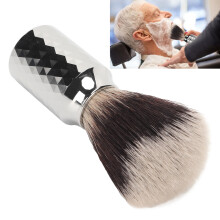 Nylon Bartschaum-Borstenpinsel mit Legierungsgriff, ergonomisches Pflegewerkzeug