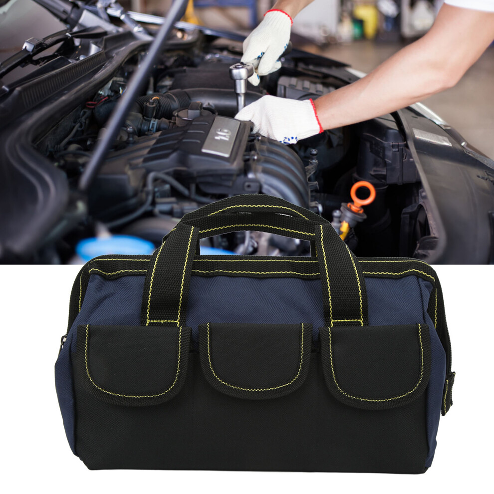 16in Wide Mouth Tool Storage Bag Durable Waterproof Black Blue-image-OPC-PM2CXNQ-NEW