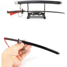 Demon Slayer Sword Mini Katana Keychains Anime Figure Tanjiro for Men Kimetsu No Yaiba Zenitsu Key Chain Cosplay Pendant