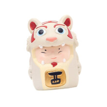 (4.5 cmx6.5 cm, White) Mini Statue Decoration Collectible Chinese Figurine Prop for Home Car Office Green