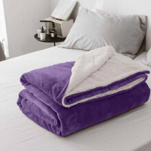 (Single, Purple) Heavy Thick Blanket Bed Throw-Single Double King Size-Warm Fluffy for Extreme Winters
