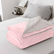 (Single, Pink) Heavy Thick Blanket Bed Throw-Single Double King Size-Warm Fluffy for Extreme Winters