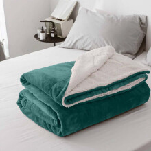 (Single, Emerald Green) Heavy Thick Blanket Bed Throw-Single Double King Size-Warm Fluffy for Extreme Winters