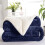 (Double, Navy) Heavy Thick Blanket Bed Throw-Single Double King Size-Warm Fluffy for Extreme Winters 1