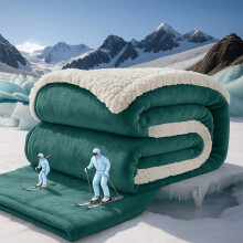 (King, Emerald Green) Heavy Thick Blanket Bed Throw-Single Double King Size-Warm Fluffy for Extreme Winters