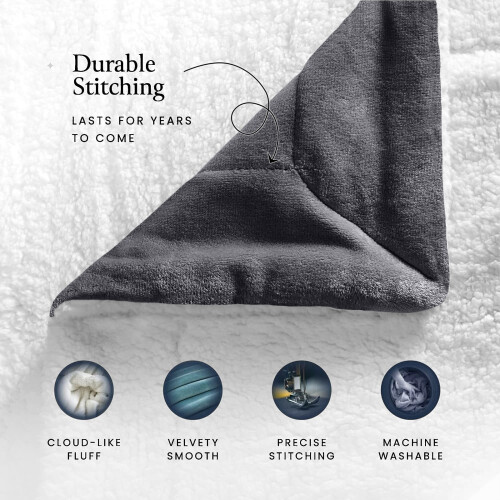 (King, Grey) Heavy Thick Blanket Bed Throw-Single Double King Size-Warm Fluffy for Extreme Winters 1