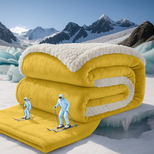 (King, Orche) Heavy Thick Blanket Bed Throw-Single Double King Size-Warm Fluffy for Extreme Winters 1