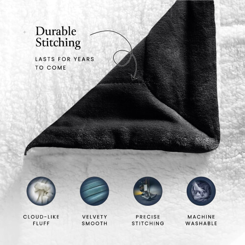 (King, Black) Heavy Thick Blanket Bed Throw-Single Double King Size-Warm Fluffy for Extreme Winters 2