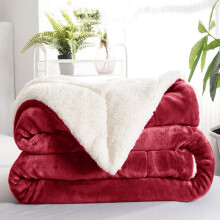 (Super King, Burgundy) Heavy Thick Blanket Bed Throw-Single Double King Size-Warm Fluffy for Extreme Winters