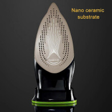 (Green)Rechargeable Cordless Iron 2400 Watt Anti-Drip Non-Stick Soleplate Iron