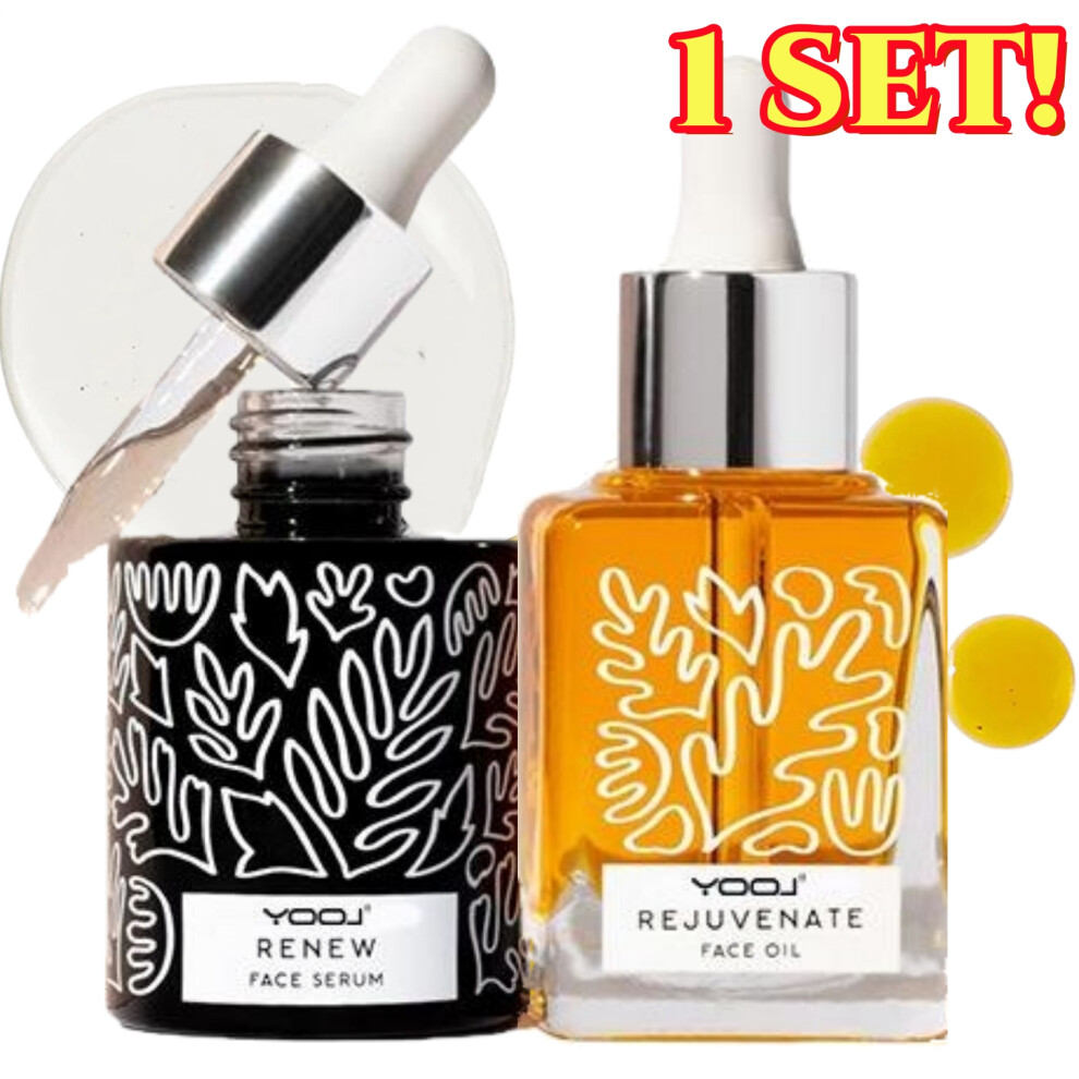 Naked & Thriving "The Night Set" SET OF 2 Renew Face Serum & Rejuvenate Face Oil 30ml