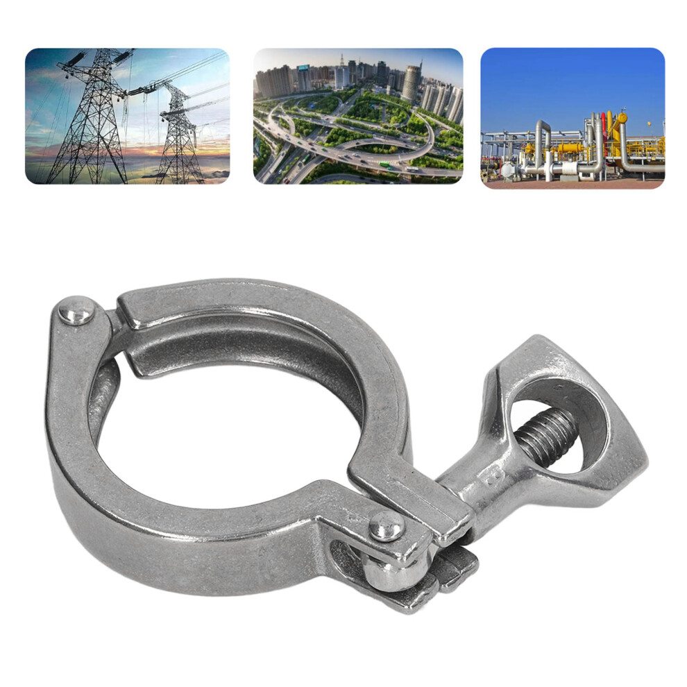 304 Stainless Steel Triple Clamp 38Mm Pipe Fitting With Wing Nut 4191353816137