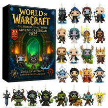 Xmas Heroes Advent Calendar World of Warcraft Collectable Acrylic Figures Ornament Christmas Countdown Calendars Gifts for Adult