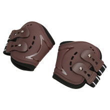 Breathable Brown Horse Fetlock Boots Impact Absorbing L