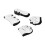 Equestrian Protection: 4 White Adjustable Open Front Horse Boots Set 6