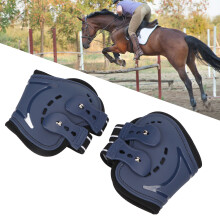 Breathable Adjustable Impact Absorbing Horse Hind Leg Boots Blue M