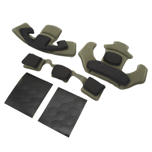 WENDY 2-Schicht Memory-Schaum Helm-Polster-Set OD-Grün