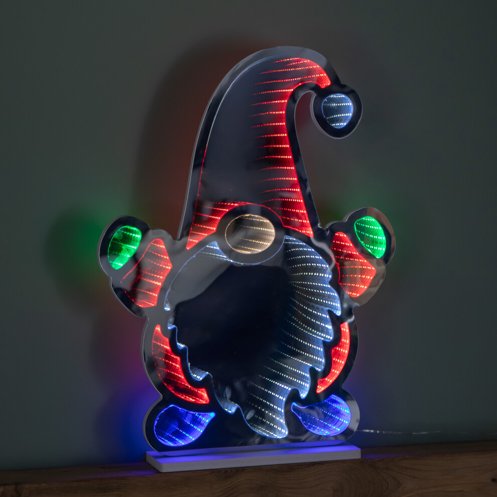 Premier 60Cm Up Christmas Gnome Infinity Decoration With Multi-Coloured Leds Light