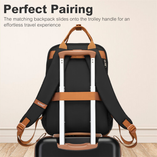 20 Inch ABS+PC Travel Suitcase And Men School Backpack Set 2