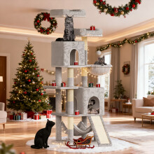 Christmas gift 158cm Cat Tree Multi Level Cat Scratching Post Kitten Scratching Post Climbing Activity Centre